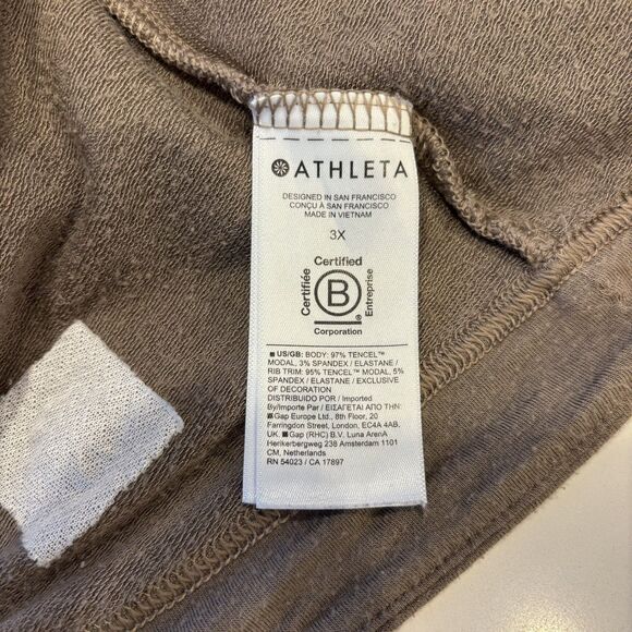 Athleta Pranayama Restore Wrap Cardigan Women’s 3X Brown Athleisure Stretch - Picture 10 of 12